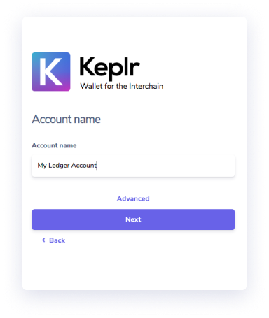 Keplr Account name
