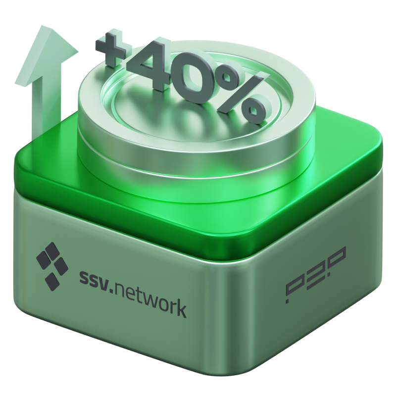 The image is a 3D rendering of a symbolic green and silver coin with "+10%" and an upward arrow, representing a financial interest increase.